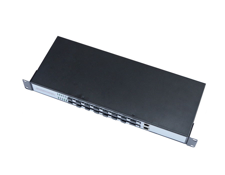 千兆16光2电电信级光纤收发器